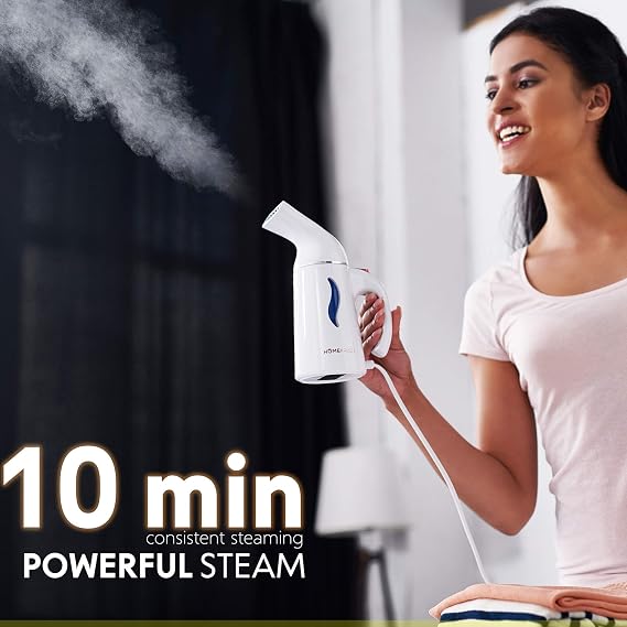 Clothes Steamer Handheld - Garment Steamer for Clothes - Hand-Held Steamer Portable - Lightweight Hand Steamer - Travel Steamer - White - 130 ml Tank