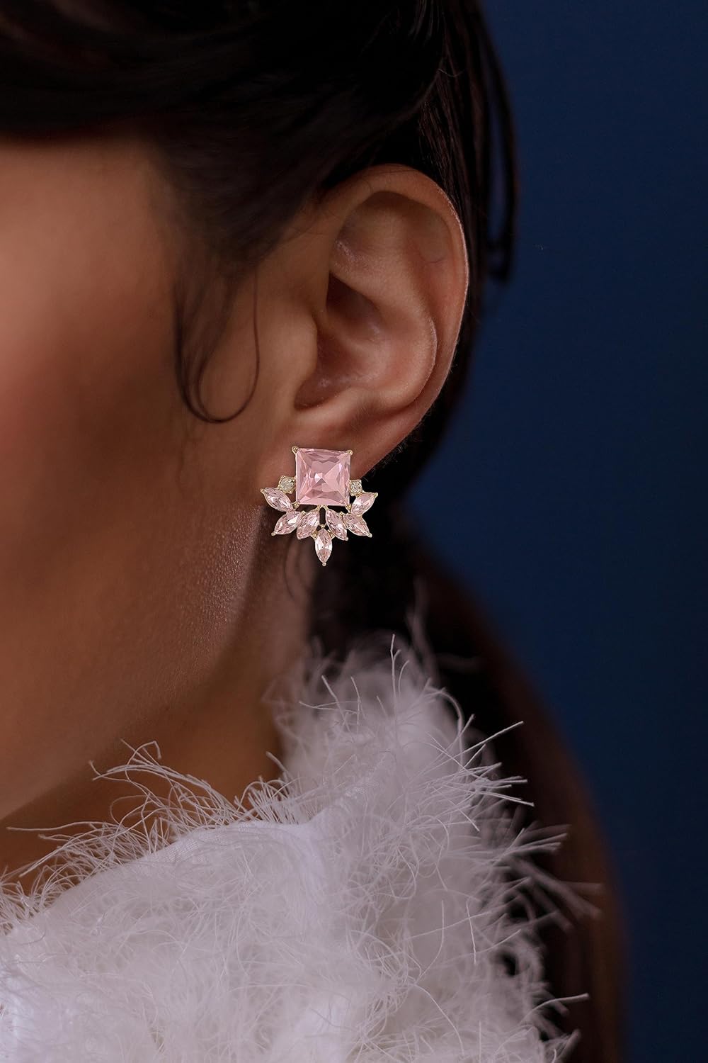 ATIMIGO Vintage Rhinestone Crystal Cluster Drop Earrings Art Deco Hypoallergenic Earrings for Women Wedding Bridal Prom Formal - Image 7