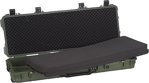 Miniatura 17 de MEIJIA Funda rígida portátil para rifle impermeable para todo tipo de clima, funda de pistola con ruedas, espuma de ajuste personalizable incluida