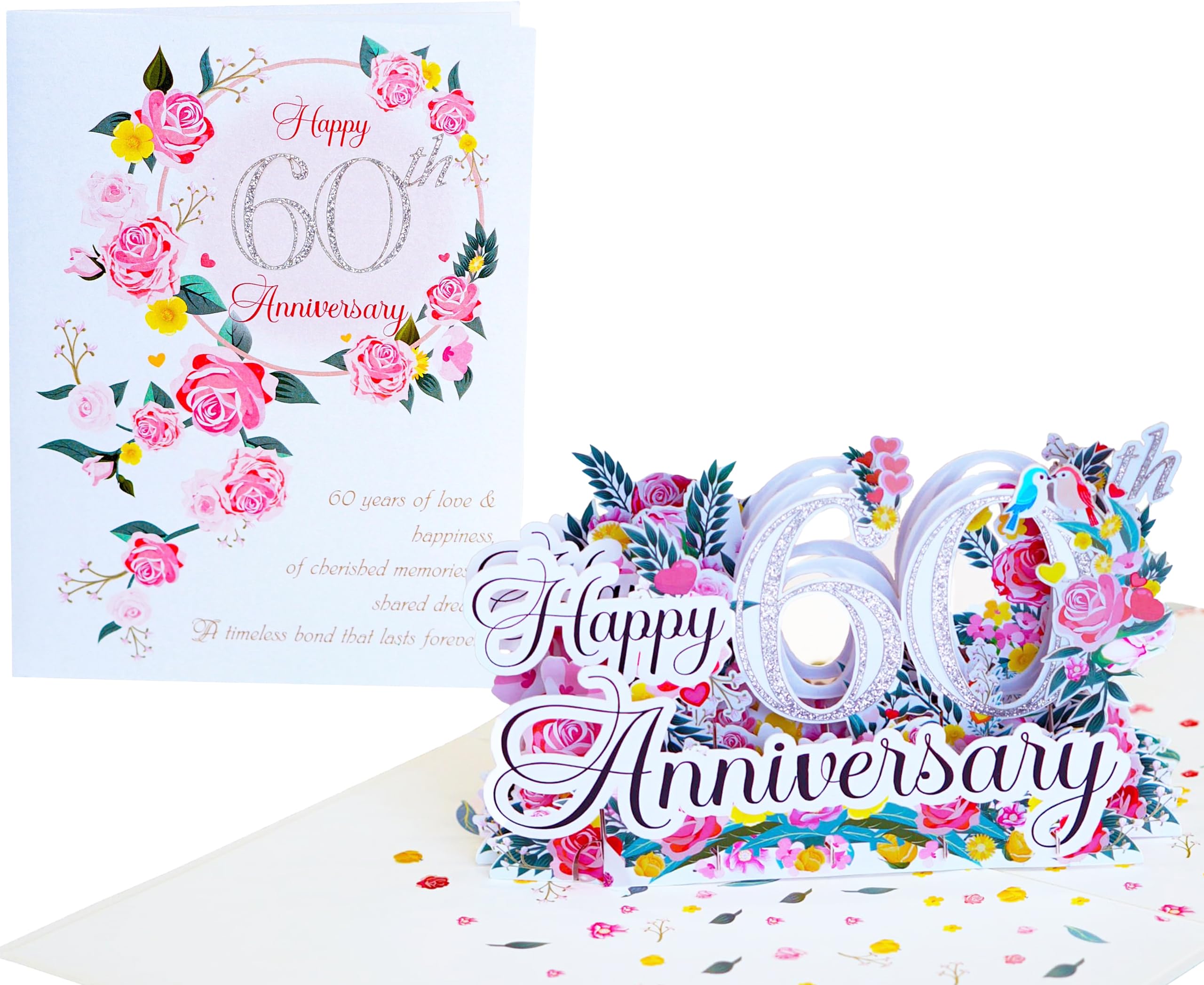Amazon.com : PQ Bees Happy 60th Milestone Anniversary Cards