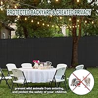 Vista 4 de Paneles de valla de privacidad de 4 x 30 pies, cubierta exterior para patio, 5.55 oz/m², cubierta de valla temporal para jardín, patio, entrada