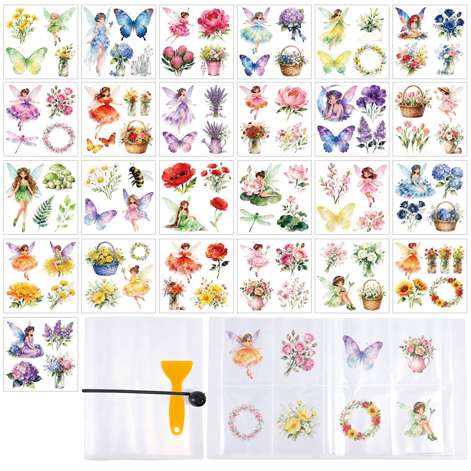 Autocollants de transfert floraux pour personnaliser vos carnets créatifs de printemps