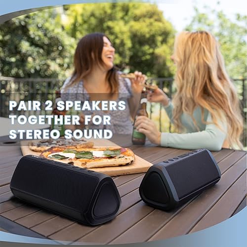Miniatura 5 de OontZ Angle 3 Pro - Altavoz Bluetooth DUAL, volumen más alto, sonido y graves excepcionales, rango inalámbrico de 100 pies, resistente al agua por