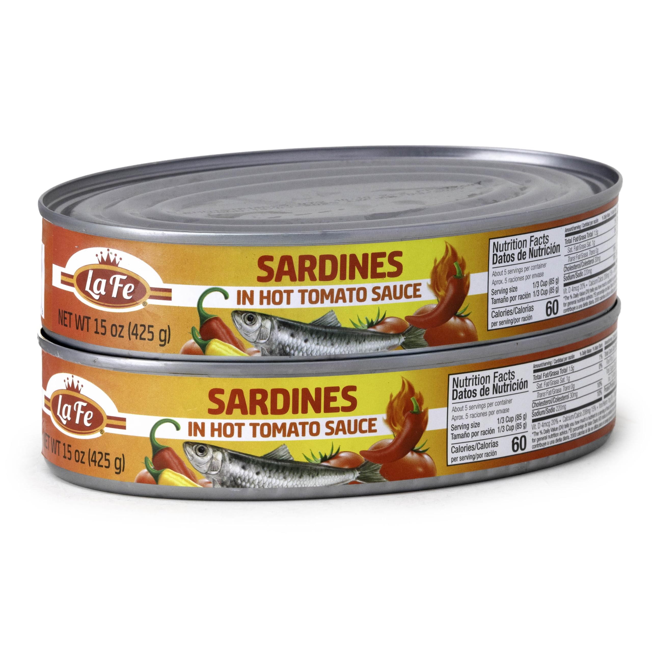 Amazon.com: La Fe Sardines in Hot Tomato Sauce 15oz - 2 Pack