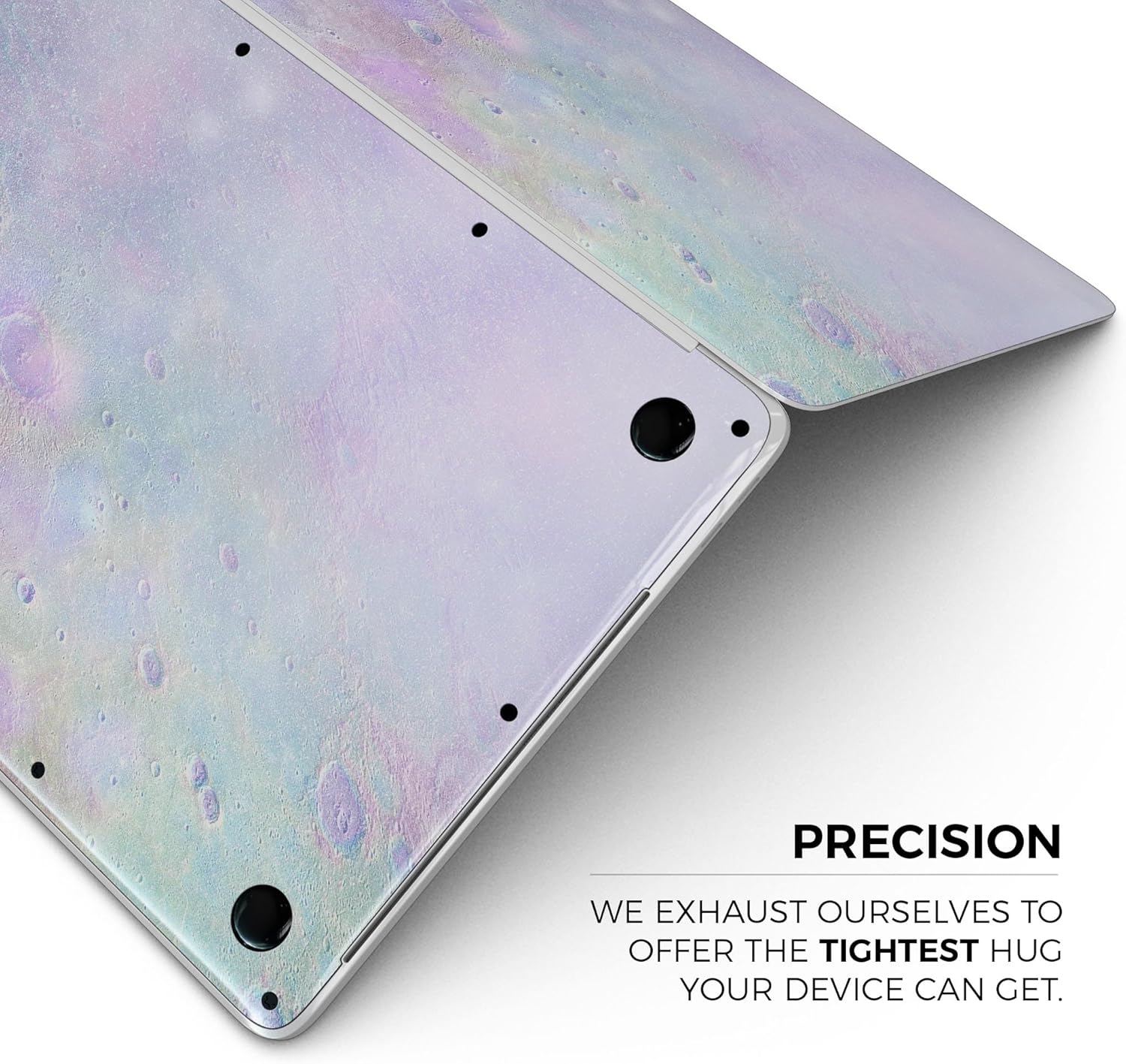 DesignSkinz - Compatible with MacBook 12" Retina (A1534) - Skin Decal Protective Scratch Resistant Vinyl Wrap - The Tie-Dye Cratered Moon Surface
