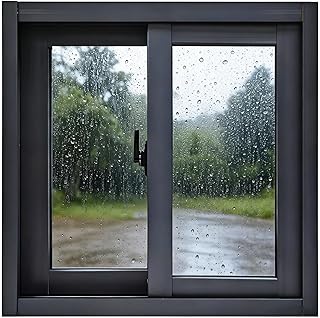 Basement Window for Houses Replacement Windows Sliding Window, 30x12in 30x16in 31x12in 32x13in 32x14in 32x16in Vinyl Slider Window with Screen for Shed Bathroom Household Rainproof(Black,30x12)