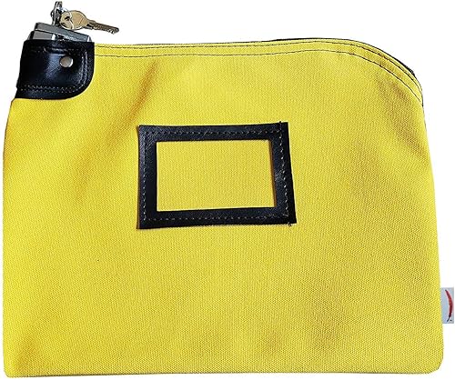 Bolsas de banco de dinero con cerradura con llave de seguridad con llave (amarillo)