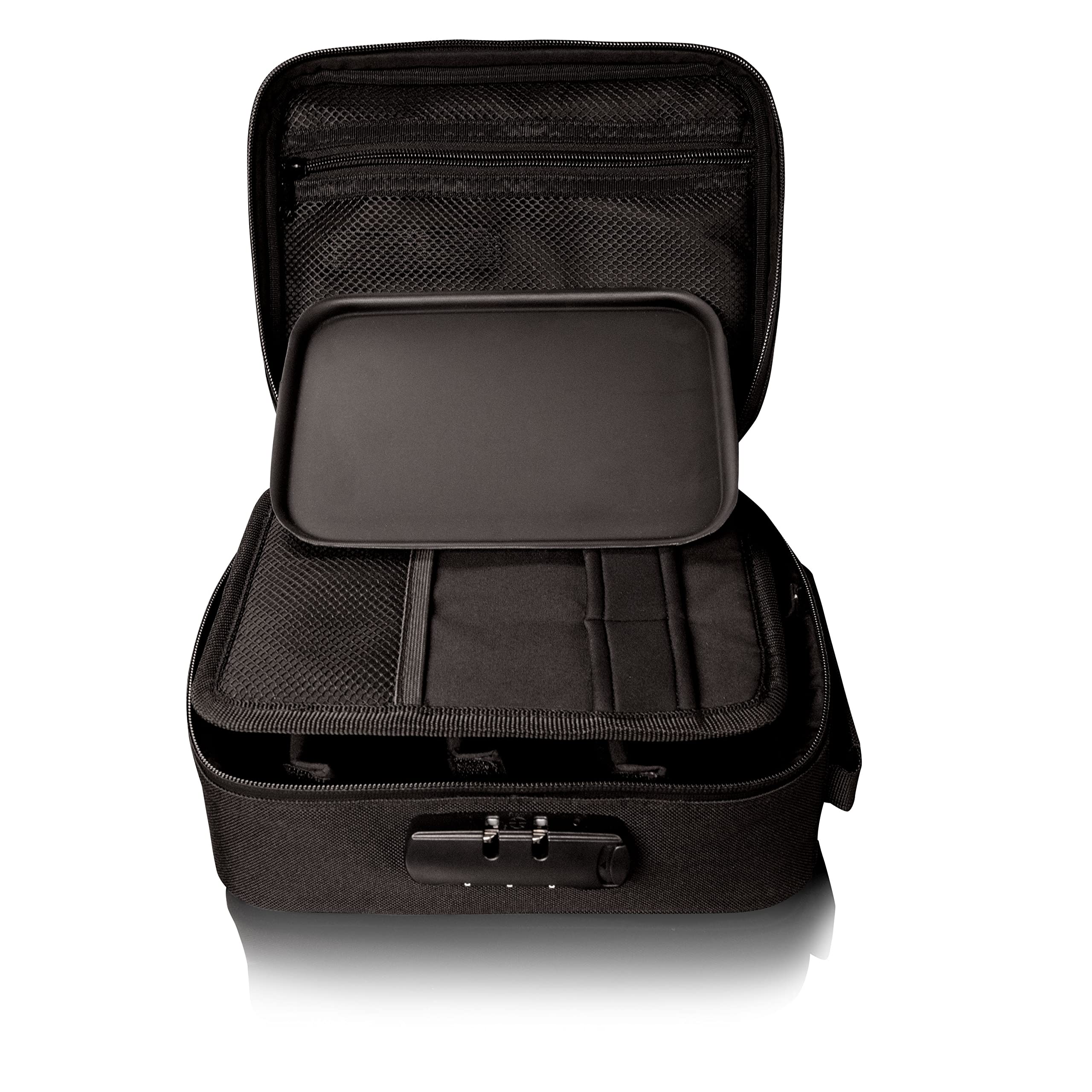 STASHIC Large Smell Proof Bag - Lockable Case - Box - Activated Carbon Lining - Premium Smell Proof Storage - Slide-Out Tray - Premium YKK Zips/Anti-Snag - SH*