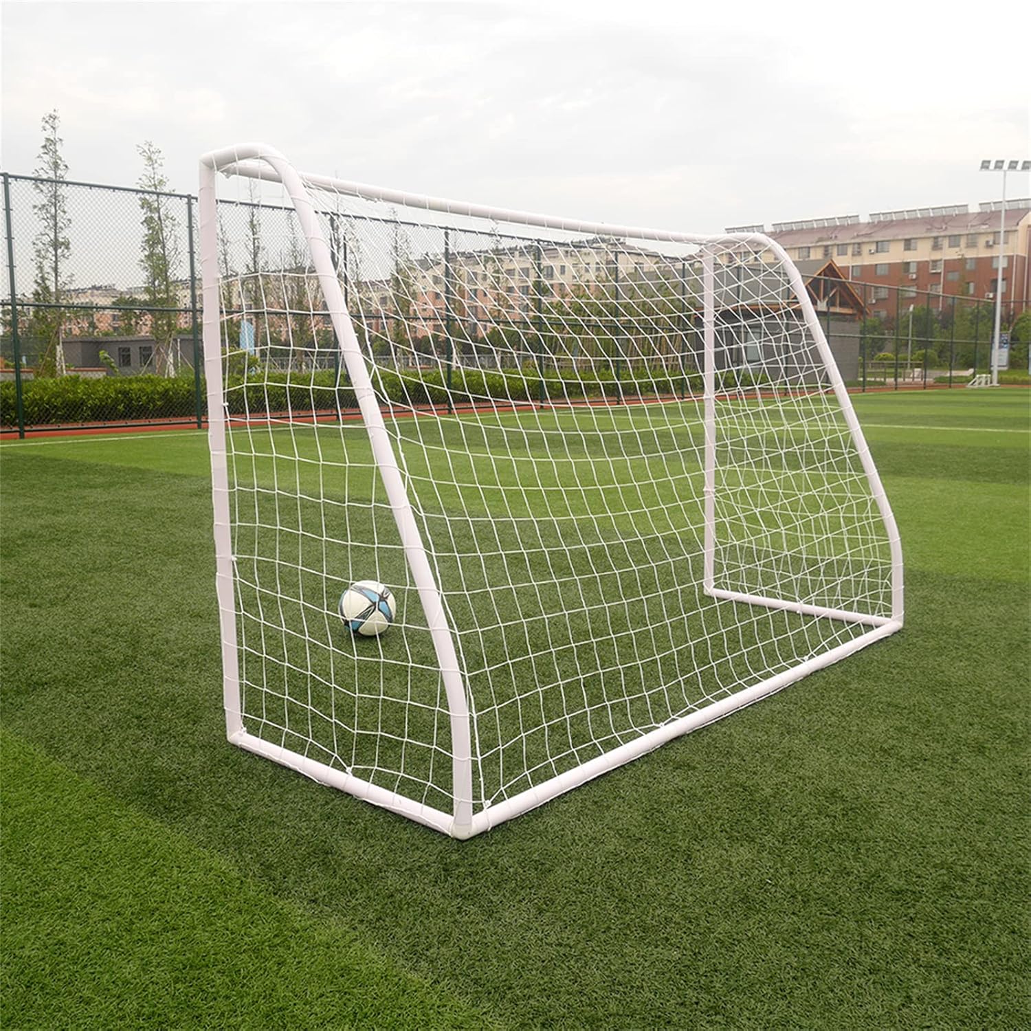 2.45M Professional PVC Tube Plastic Soccer Door White