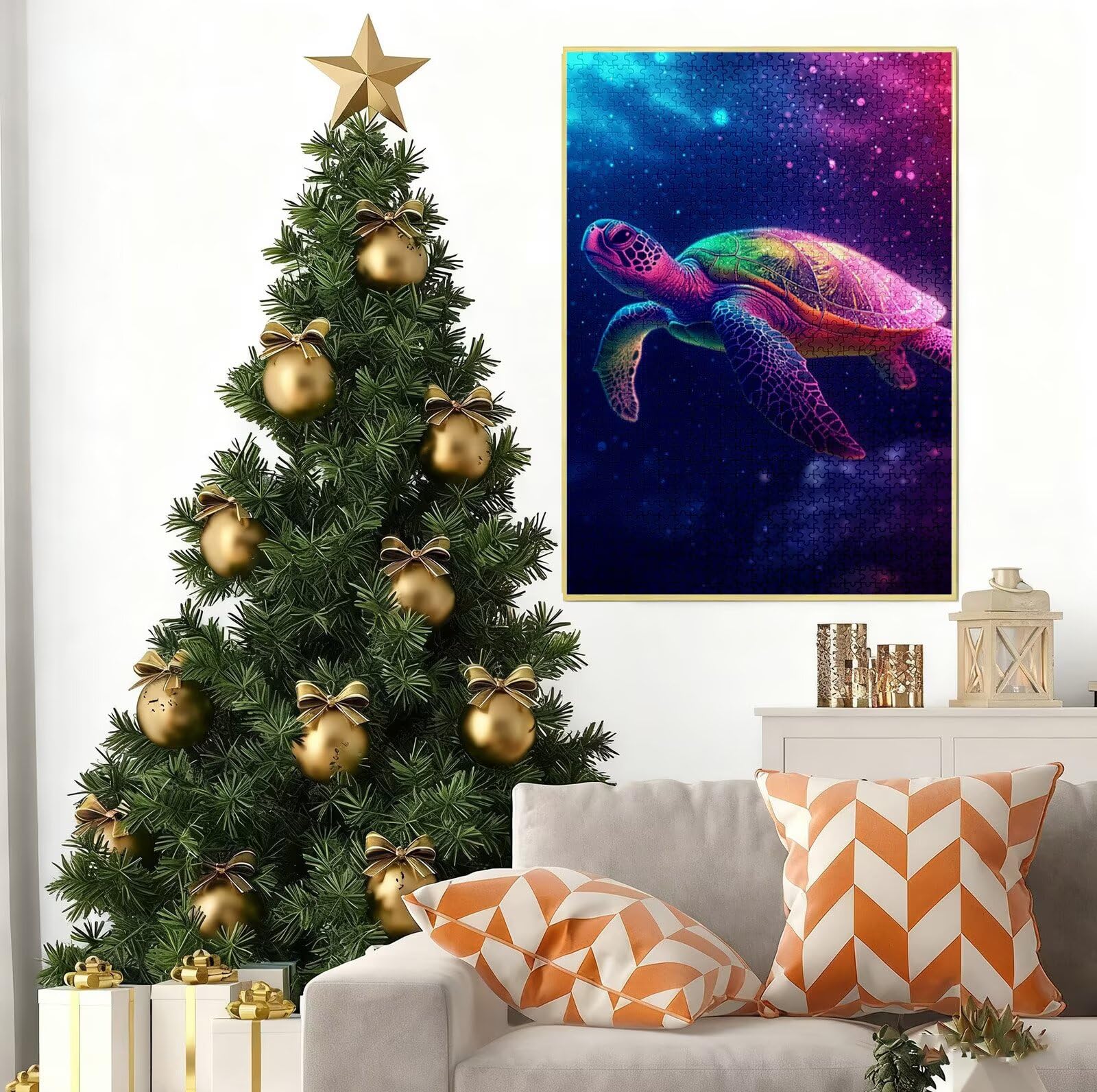 Puzzle 1500 Pezzi per Adulti, Puzzle Tartaruga marina in Legno per Adulti, Puzzles Paesaggio Impegnativi, Giochi Educativo per Famiglie, Rompecapo con Scatola per Decorazioni Casa Regalo B-7447