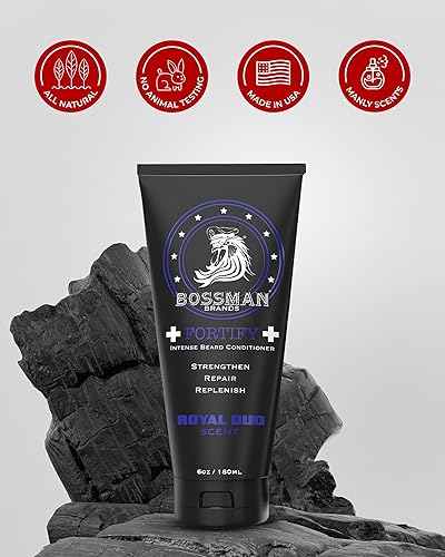 Vista 12 de Bossman Fortify - Acondicionador de barba intenso para hombres (aroma Vetiver X) – Hidrata, repone y protege con ingredientes naturales – Fórmula