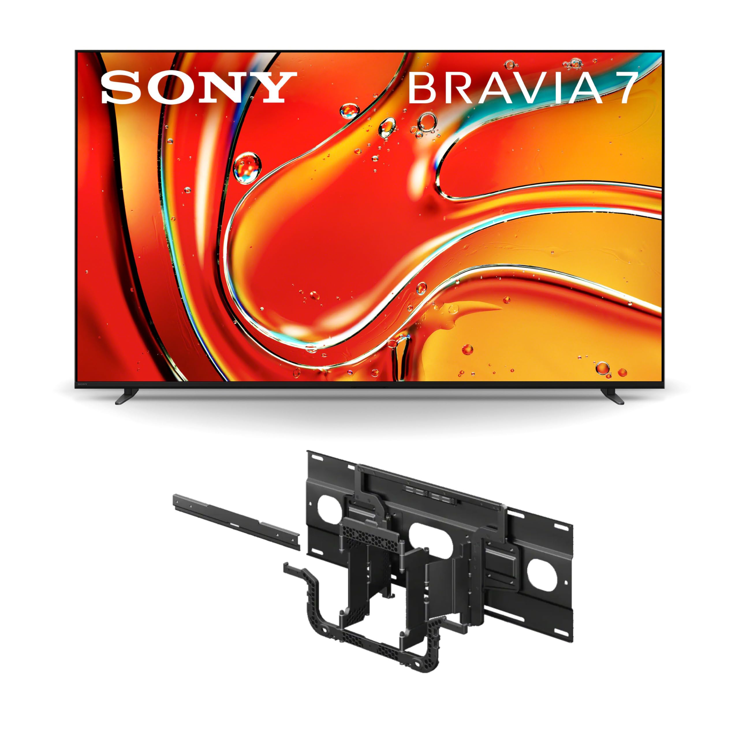 Sony 65 Inch Mini LED QLED 4K Ultra HD TV BRAVIA 7 Smart Google TV (K-65XR70) Ultra-Slim TV Wall Mount Bracket for Select BRAVIA TV's (SU-WL905)
