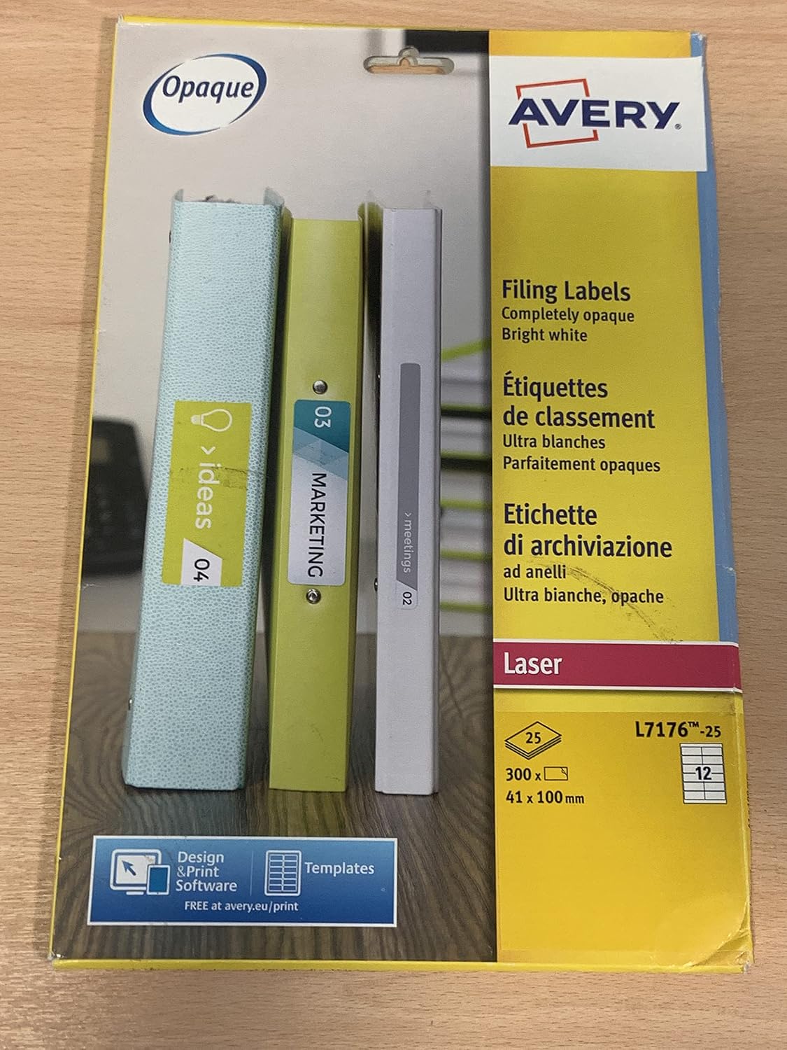 Avery Dennison Box File Label - Paquete de 300 etiquetas para carpetas ...