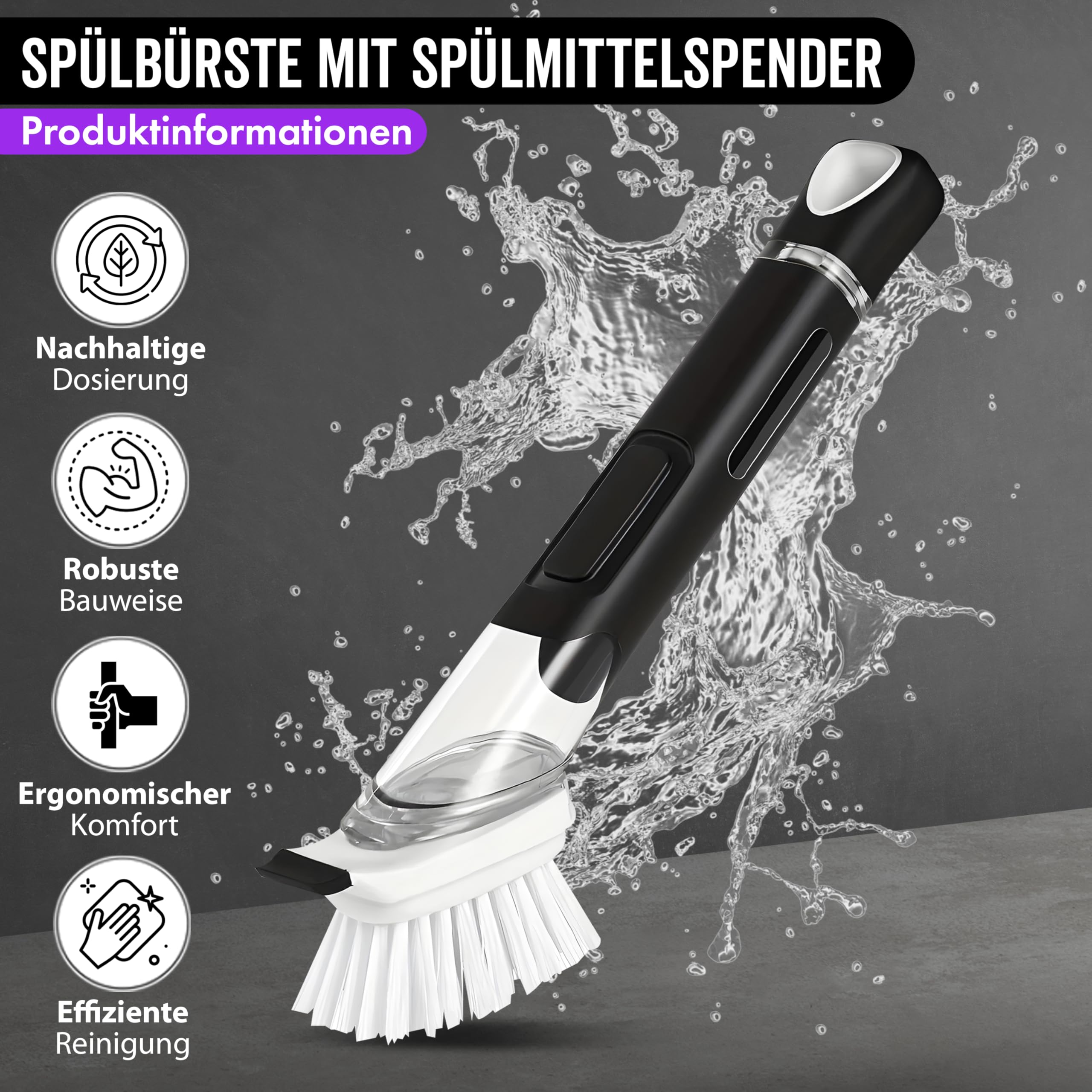 Spazzola Elettrica Ricaricabile USB - Per Cucina E Auto, Multiuso Portatile (Verde) - Foto 5