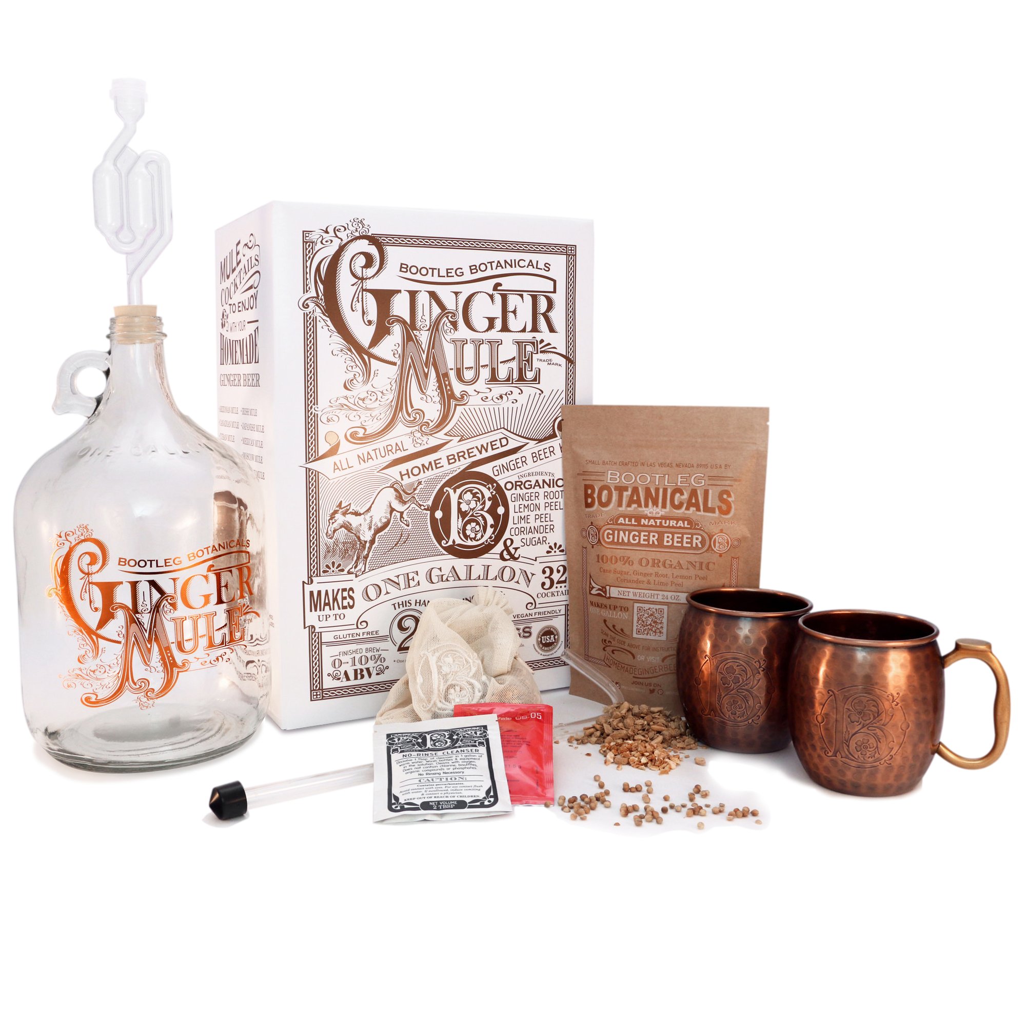 DIY Ginger Beer and Mule Cocktail Making Kit, 12