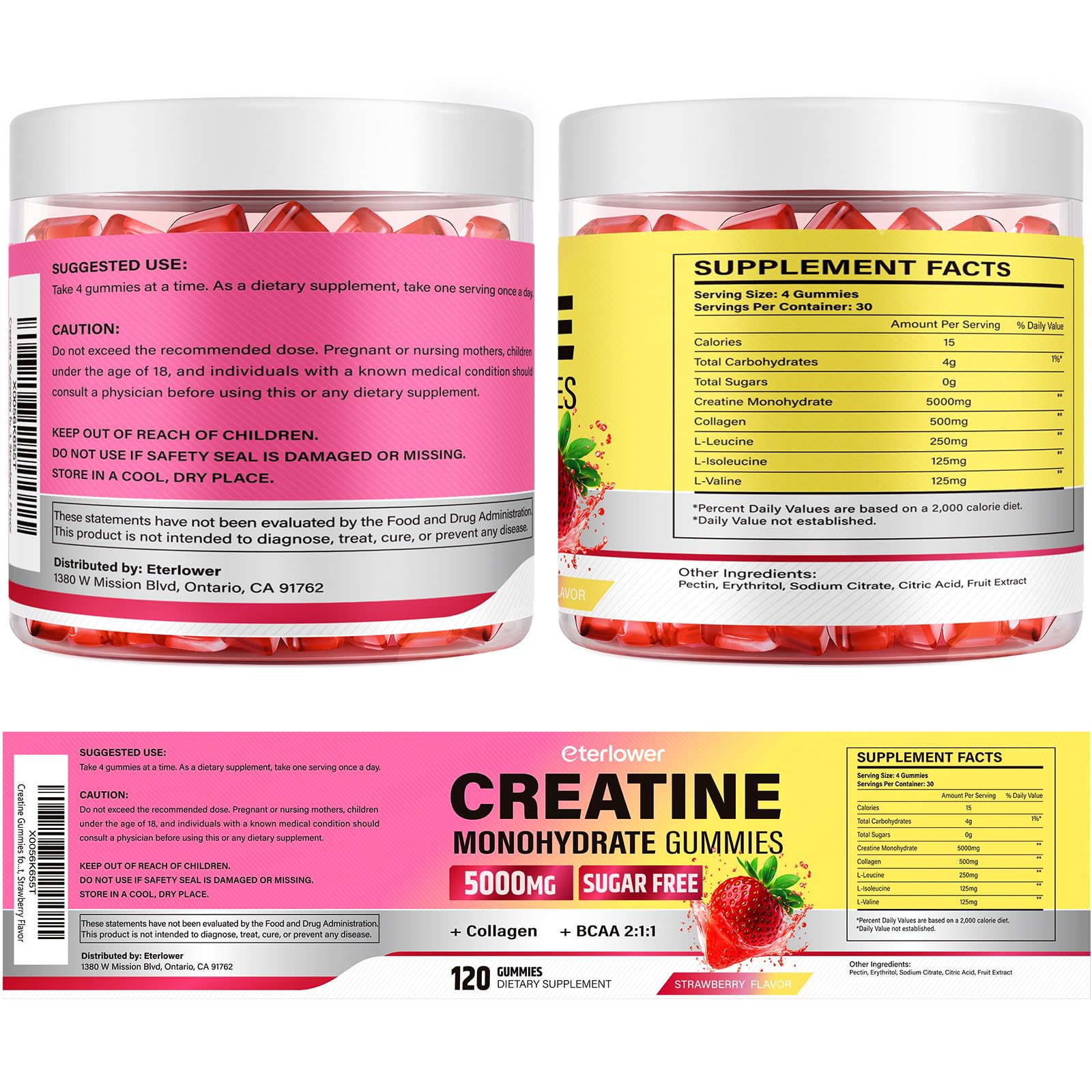 Creatine Gummies for Women 5000mg, Complex + Collagen + BCAAs — Amazon image 9