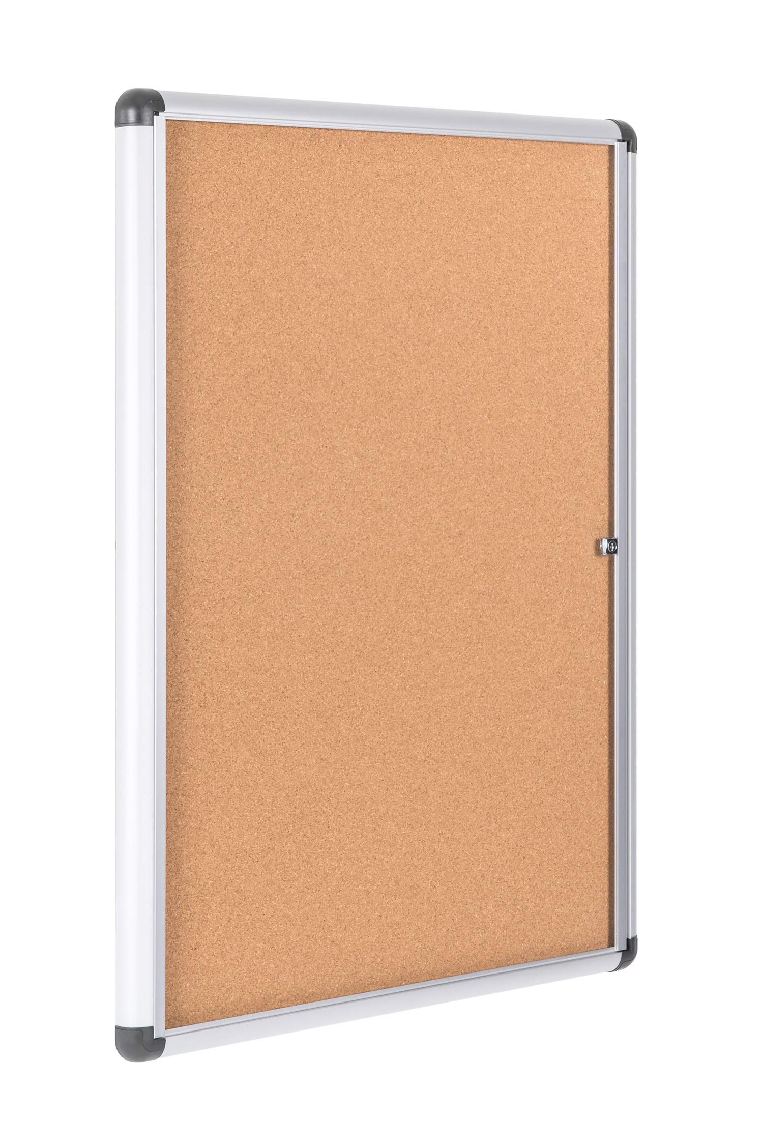 Bi-Office Enclore Extra - Vitrina de Interior de Corcho con Puerta de Acrílico y Cerradura, 723 x 984mm - 9x A4