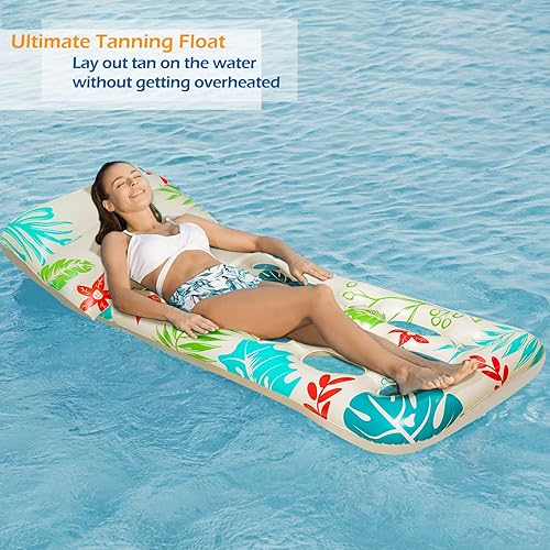 Miniatura 7 de Jasonwell Flotador Inflable de Piscina para Adultos - Flotadores de Piscina Silla Flotante Balsa con Respaldo Ajustable Portavasos Flotador de Agua