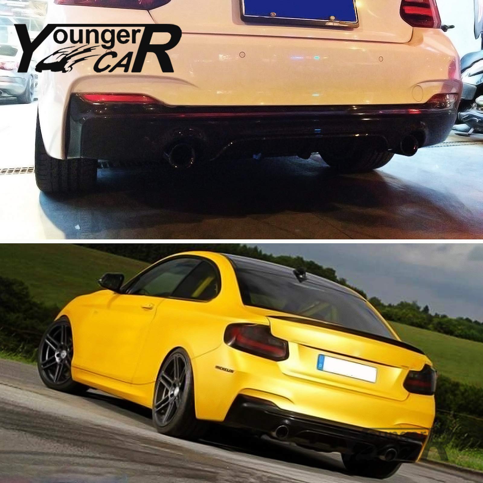 | YOUNGERCAR リアディフューザー 2014-2021 BMW 2シリーズ F22