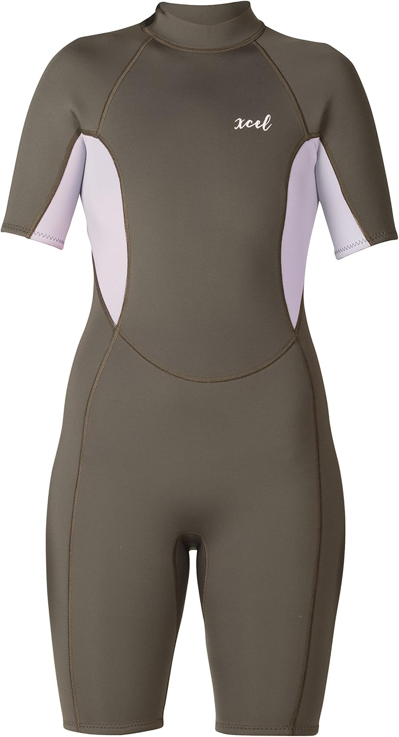 Xcel Women's Axis 2mm Short Sleeve Spring 2018 Spring Suit, Jet Black/Iris, Size 8