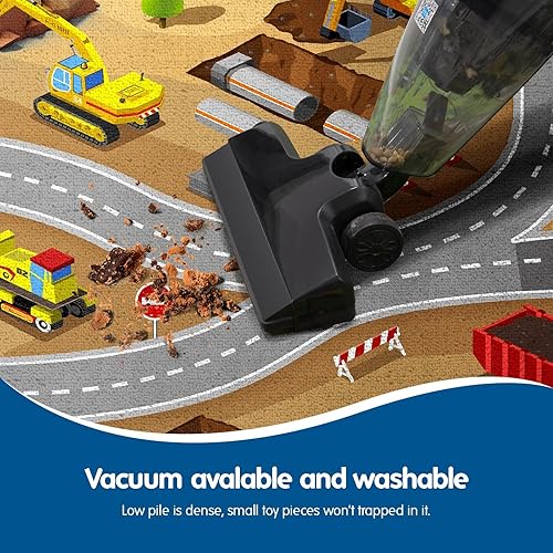 Miniatura 4 de Alfombras de construcción de automóviles para niños, alfombra antideslizante para niños, alfombra de juego de camión de construcción, alfombra de