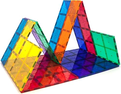 Miniatura 2 de PicassoTiles 12 azulejos magnéticos grandes + funda de transporte de juguetes impermeable, base estabilizadora de gran tamaño, base de placa Jumbo