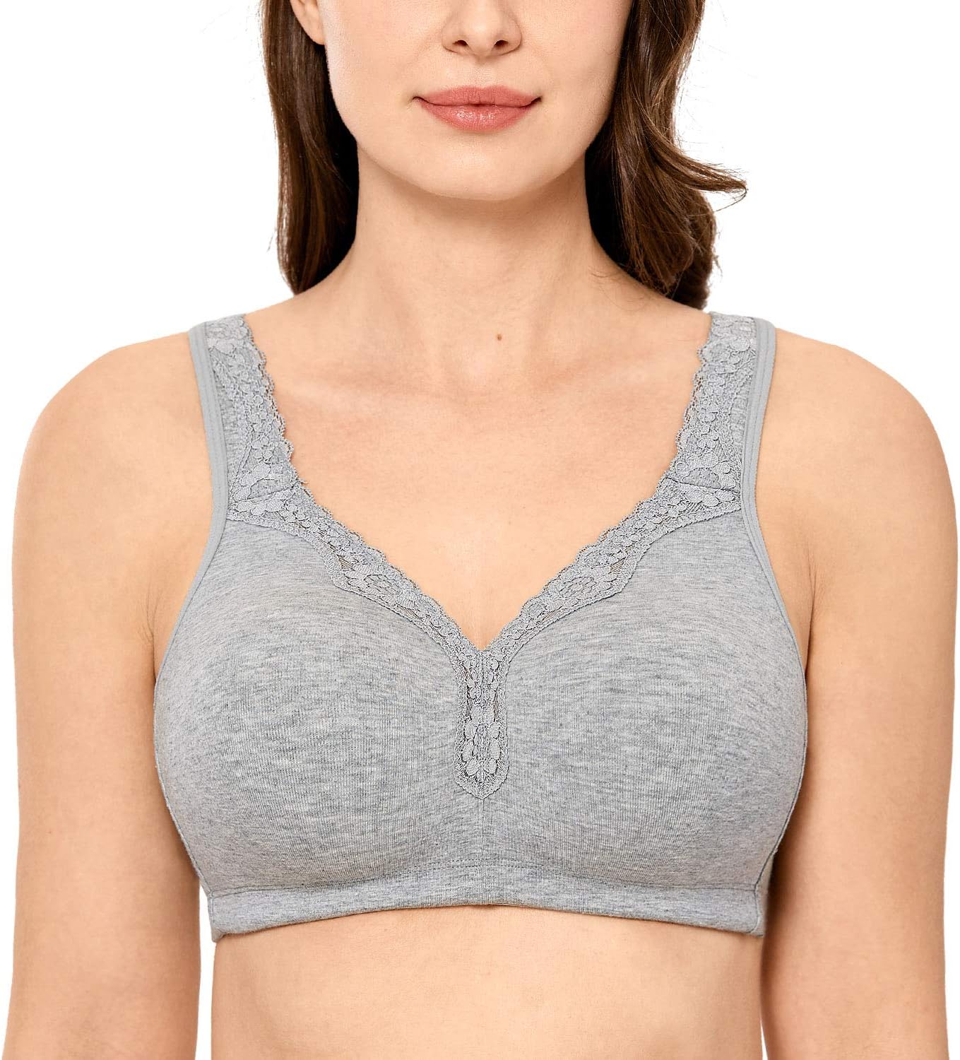 Women's Non Wired Bras Full Coverage Cotton Comfort Bra Plus Size Non Padded Soft Bras