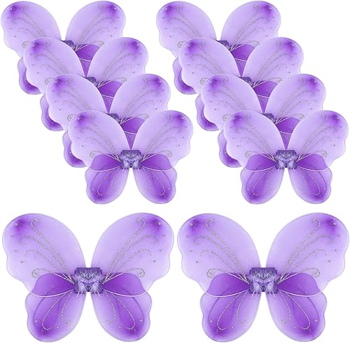Chivao 10 alas de hada, alas de mariposa, decoración de boda, disfraz de cumpleaños, Navidad, fiesta, recuerdos para niños y niñas