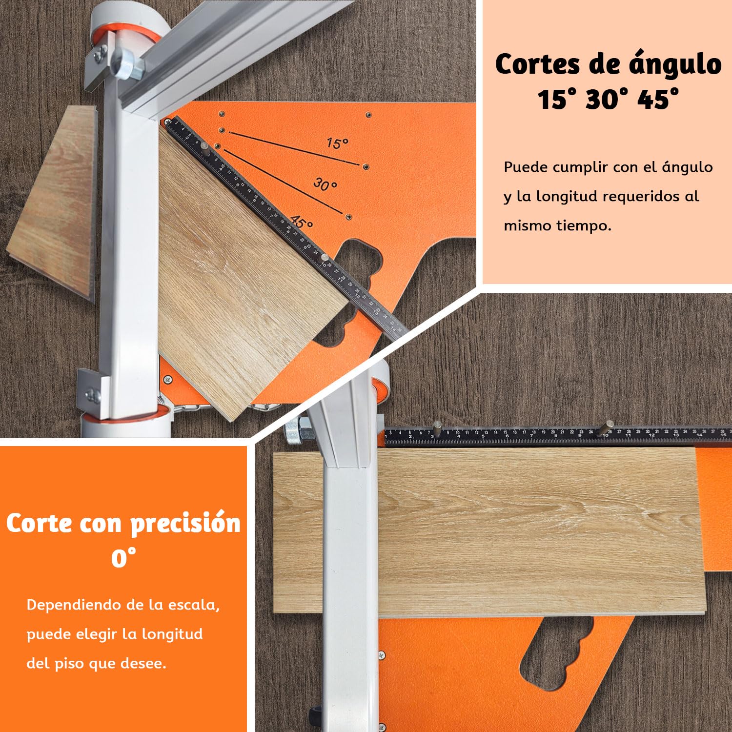 Zozen guillotina suelo Corte laminado, corte laminado de 330 mm con ruedas - ángulo de y paso, herramientas piso - a base vinilo, madera técnica, LVP/T, VCT, SPC, WPC