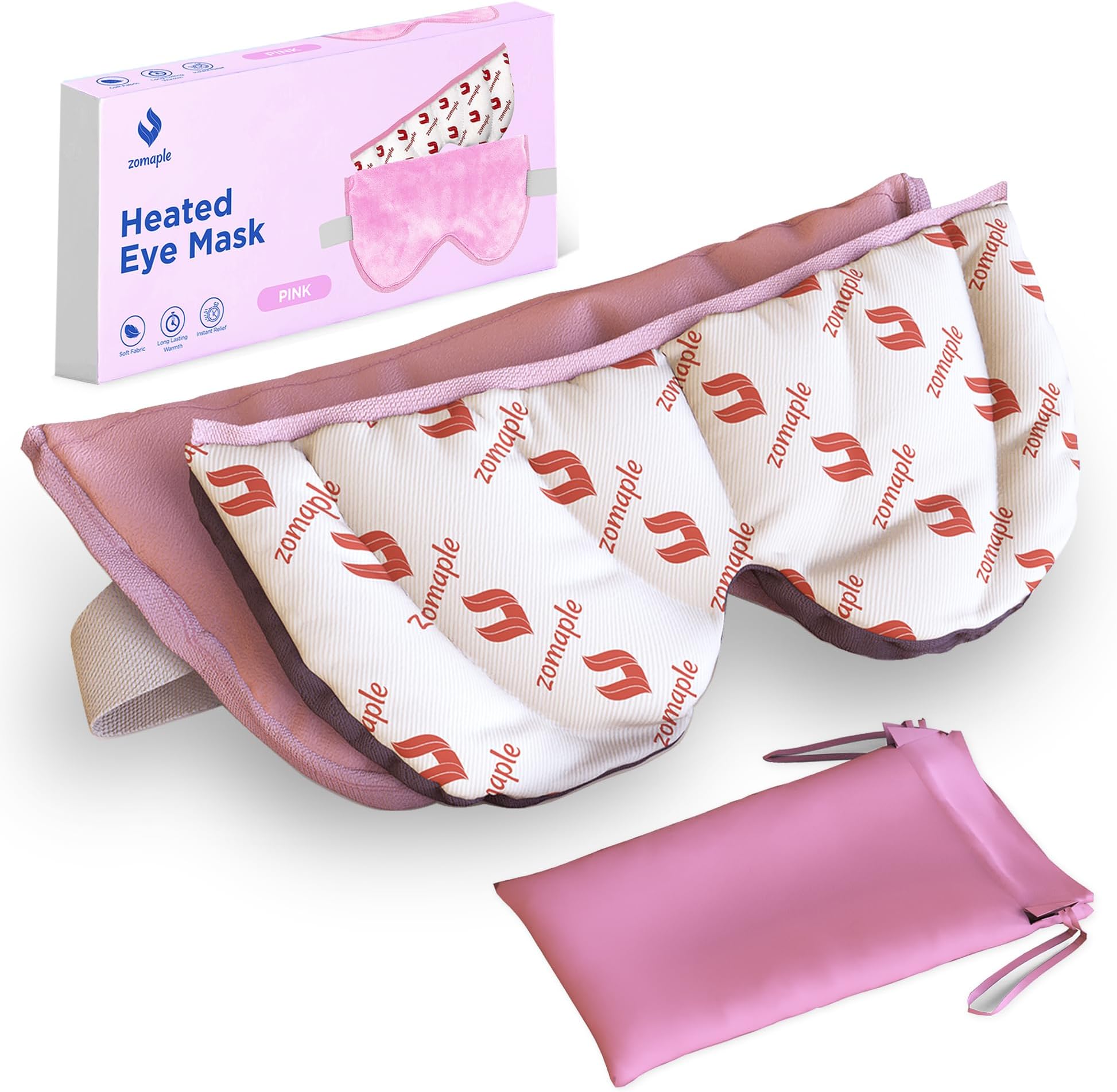 Zomaple Heated Eye Mask for Dry Eyes, Reusable Dry Eye Mask