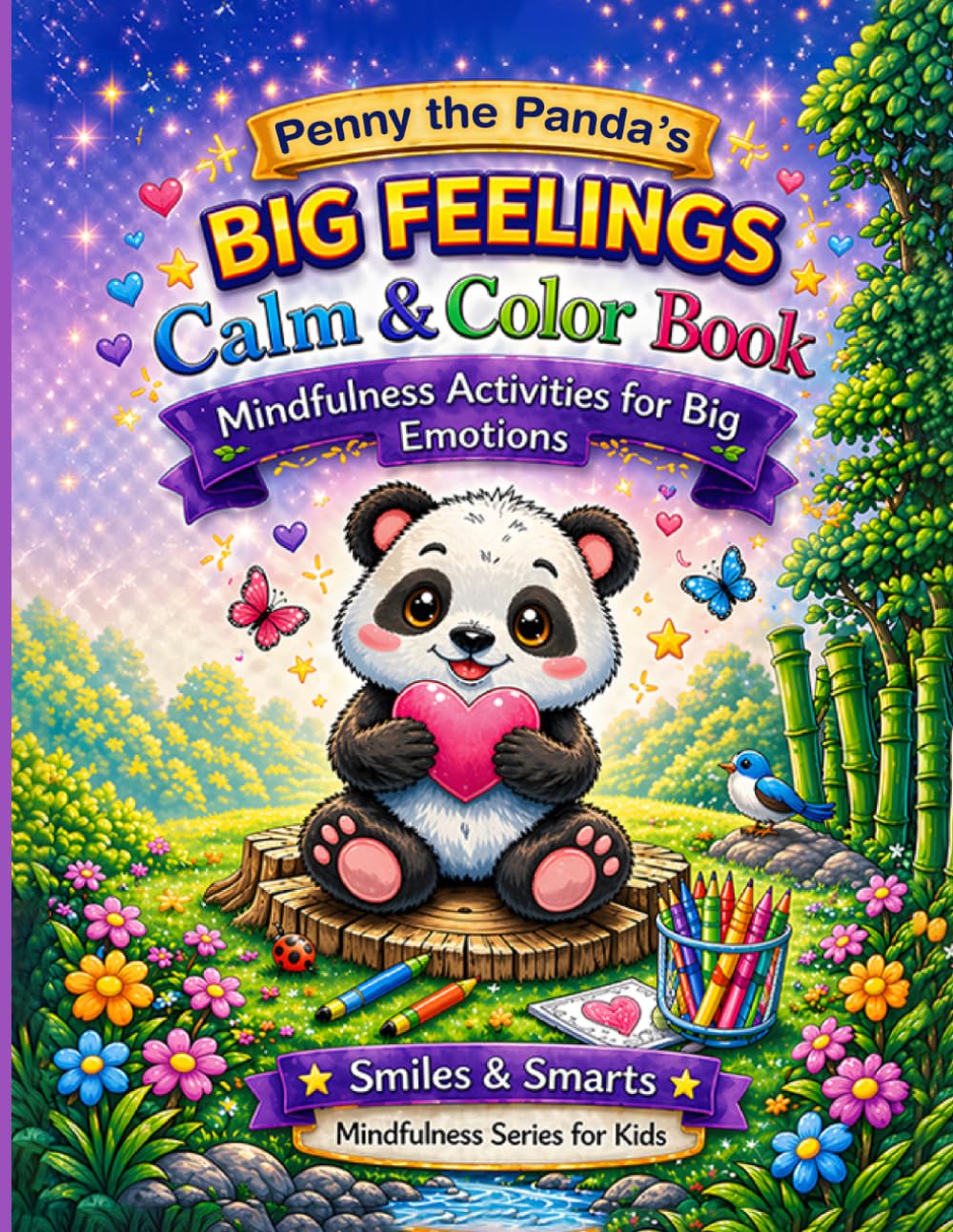 Penny the Panda's Big Feelings Coloring Book: Mindfulness and Coping Skills Coloring Book for Kids Ages 4–8 | Calm Down Activities for Big Emotions, ... (Smiles & Smarts Mindfulness Series for Kids)