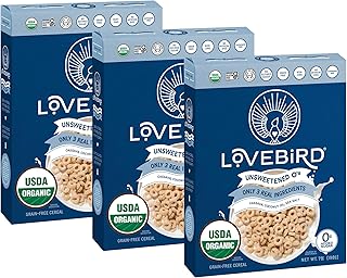 Organic Gluten Free Cereal, Unsweetened Flavor – Prebiotic Fiber, Gut Health, Low Sugar, Grain Free, Breakfast or Snack – Healthy Cereal Made With Real Food, 3 Pack, Kids & Adults