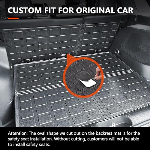 Miniatura 2 de powoq Tapete trasero para maletero compatible con Jeep Cherokee TPE 2019-2023, accesorios de carga trasera para Jeep Cherokee 2019, 2020, 2021, 2022