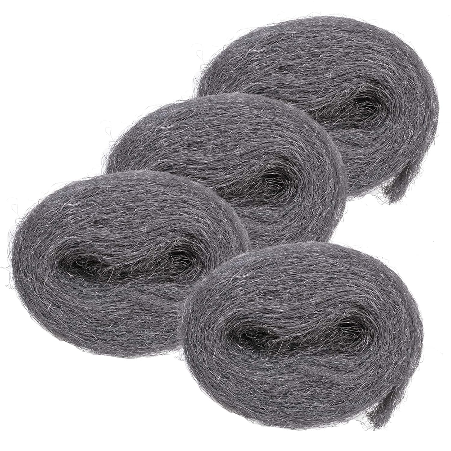 Oiyeefo Steel Wool for Mice Control, Gap Blocker, Easy to Install, Keep Mice Away from Weep Holes/Gaps/Pipeline/Vents Around Workshop/Pipes/Garden/Kitchen/Attic Vents（4packx10ft）