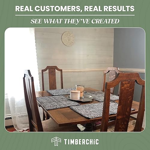 Miniatura 7 de Timberchic Tablones de pared de madera de pino, aplicación simple de revestimiento de pared para decoración de pared y mejoras del hogar, paneles de