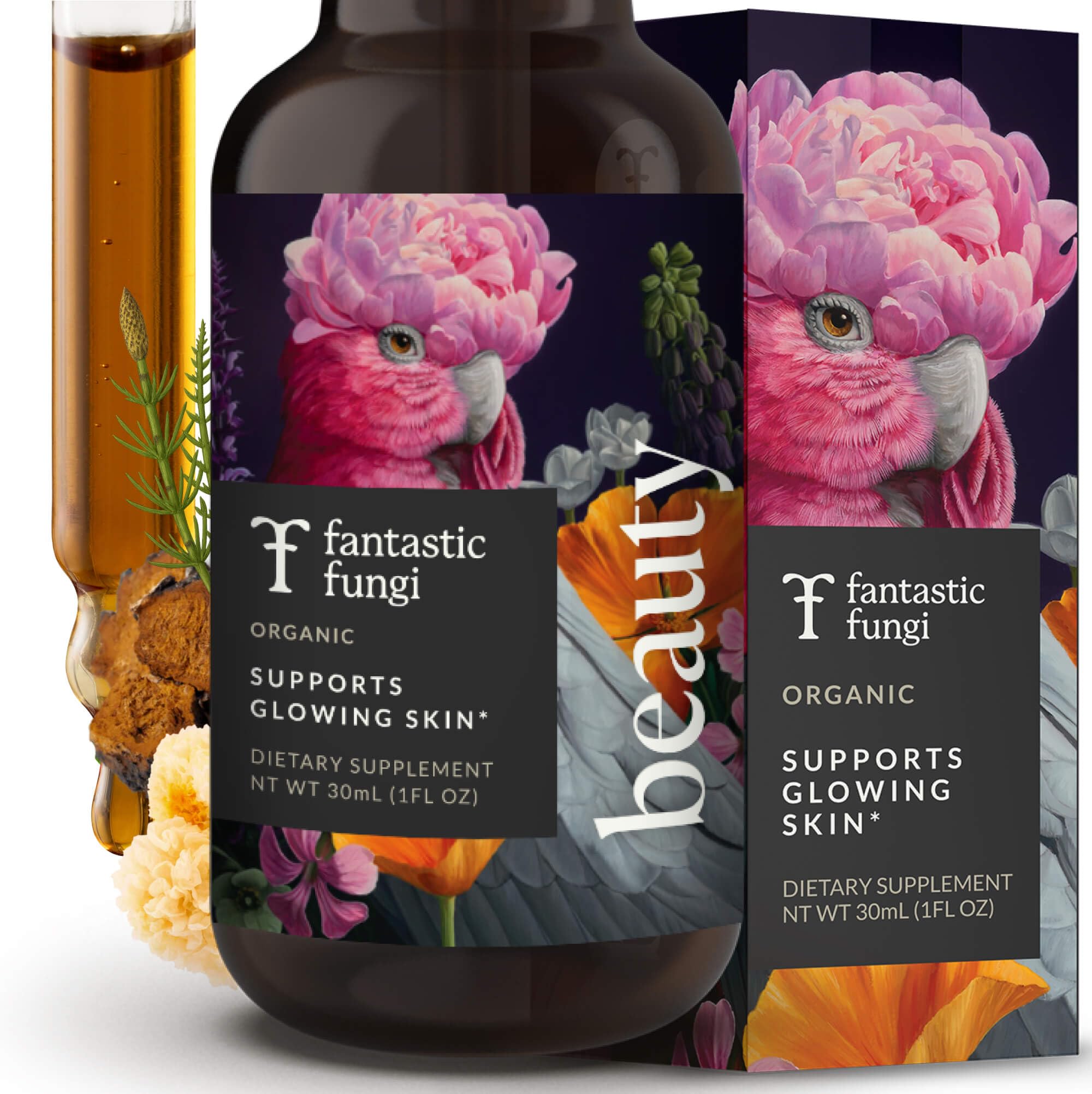 Fantastic Fungi Tremella Mushroom Extract Drops - Beauty Elixir, 1 fl oz