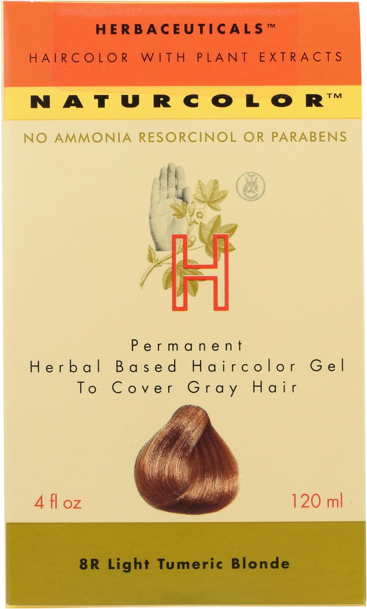 naturcolor Haircolor Hair Dye - Light Turmeric Blonde, 4 Ounce (8R)