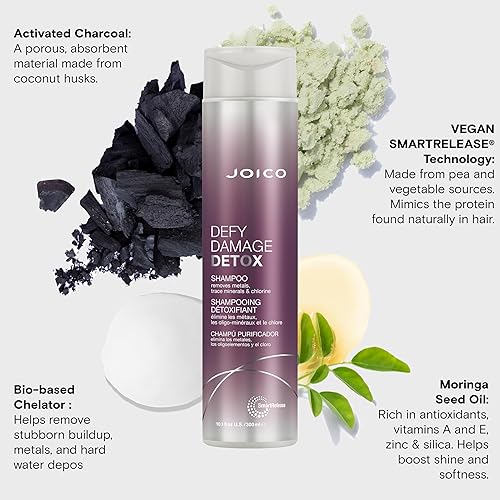 Miniatura 5 de Joico Defy Damage Detox Shampoo  Removes Chlorine, Hard Water Residue, Product Buildup, Metals, & Trace Minerals  Strengthens Bonds & Preserves Hair