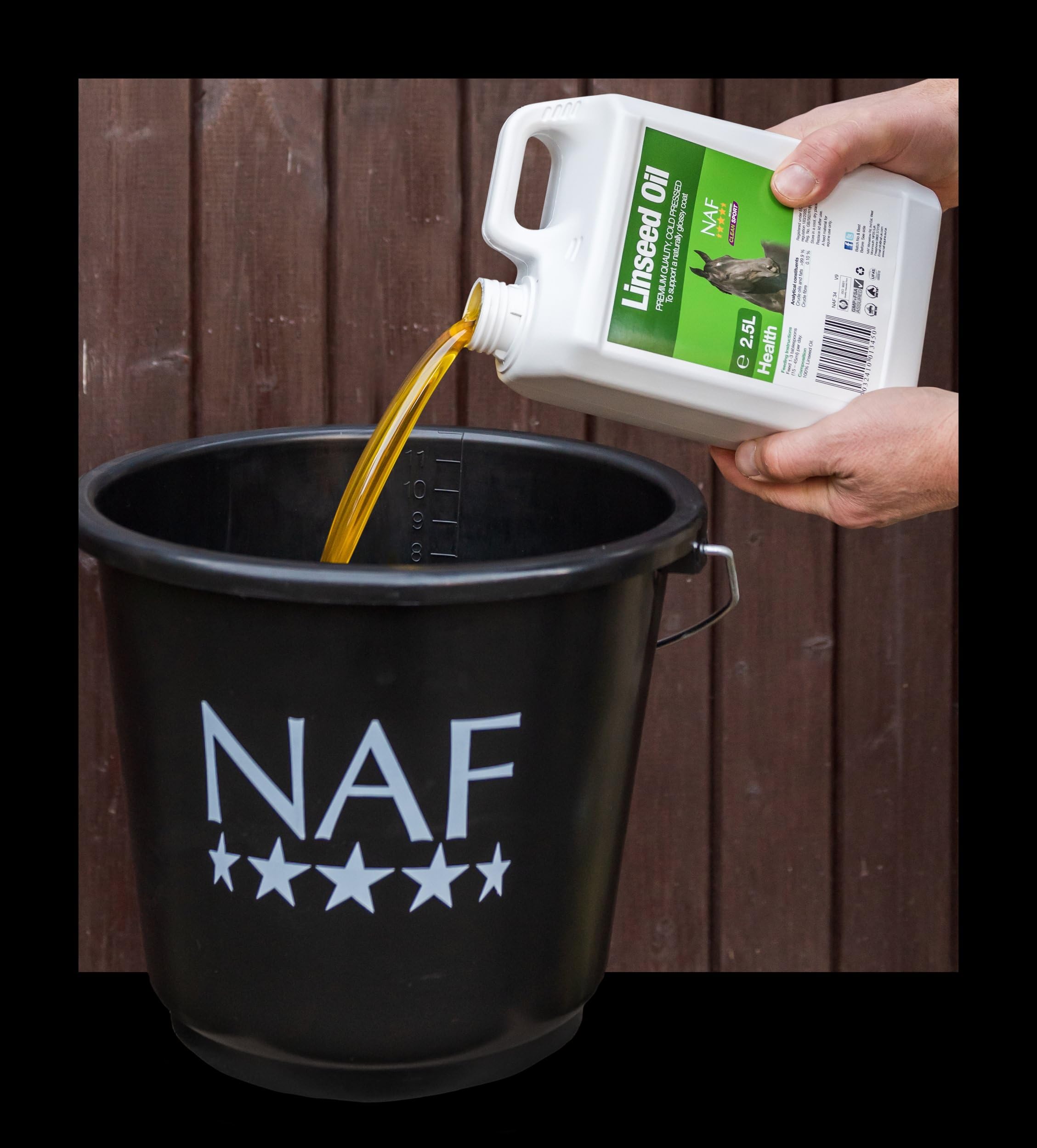 NAF Leinöl 5 l | Linseed Kaltgepresste Energie & glänzendes Fell für Pferde