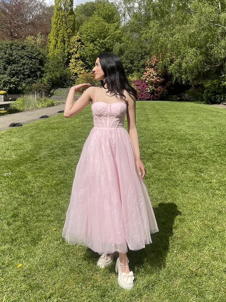 【新品未使用】 volume tulle dress Tea Length Glitter Tulle Gown – Tux-USA®