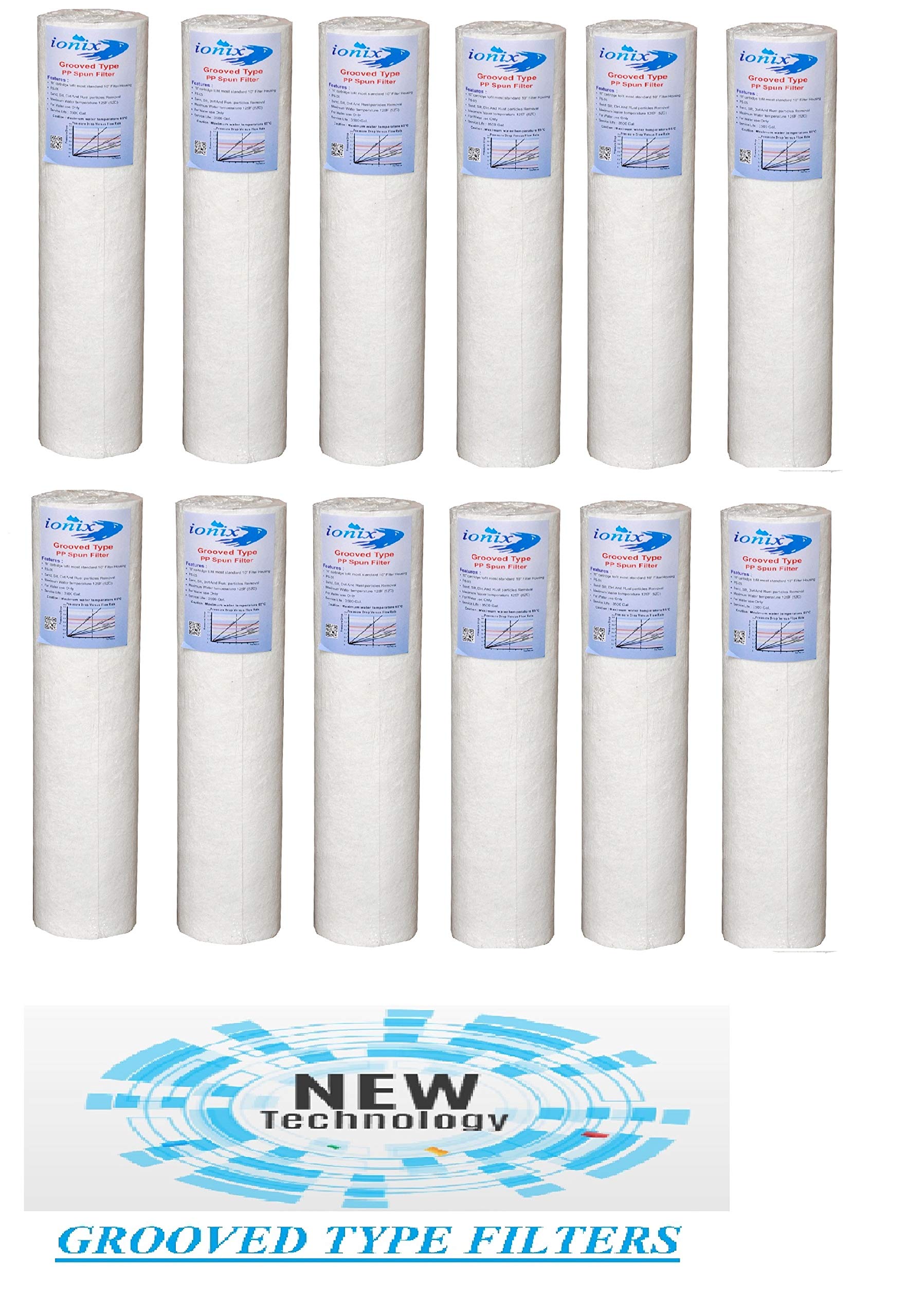 Grooved Type Spun Filter, Higher Shelf Life, Ultra Filteration Technology, Compatible with All Standard Size 10 inch pre Filters-image-13