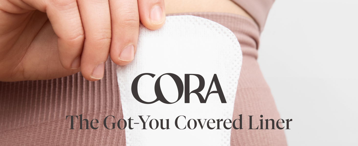 Cora 100% Organic Cotton Topsheet Period Liners (36 Long Period Liners)