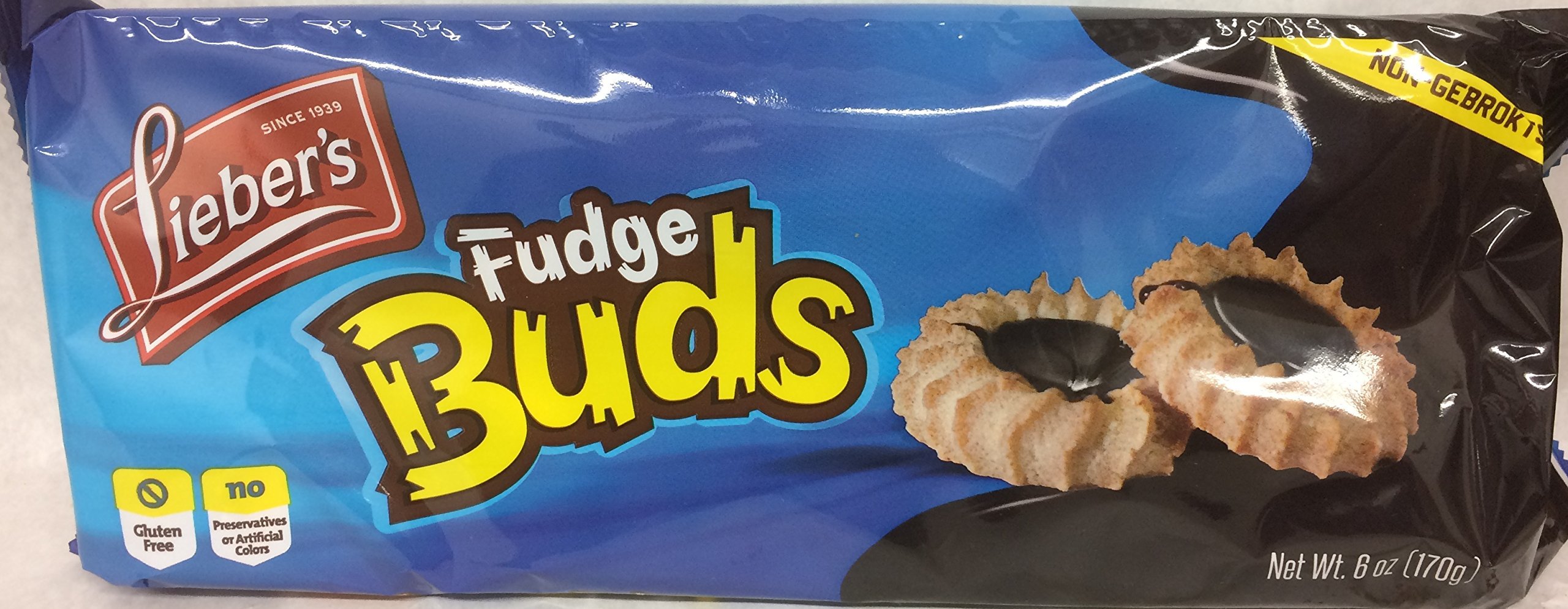 Lieber'sFudge Cookies Gluten Free Kosher For Passover 6 Oz. Pack Of 3.