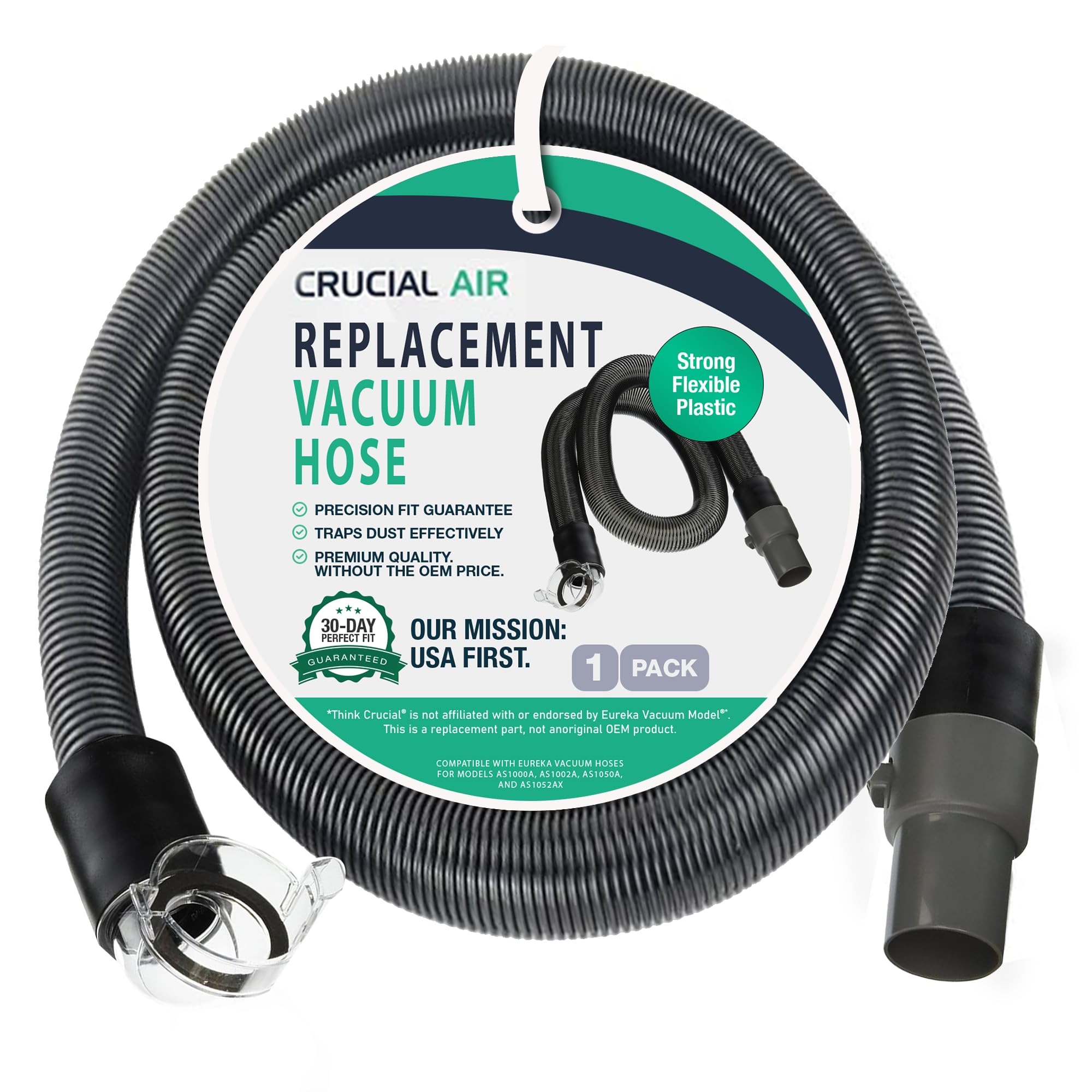 Replacement Vacuum Cleaner Hose – Compatible with Eureka Part # 16130-1 – Fits Eureka Vacuum Models Airspeed, AS1000A, AS1002A, AS1050A, AS1052AX - by Think Crucial (1 Pack)