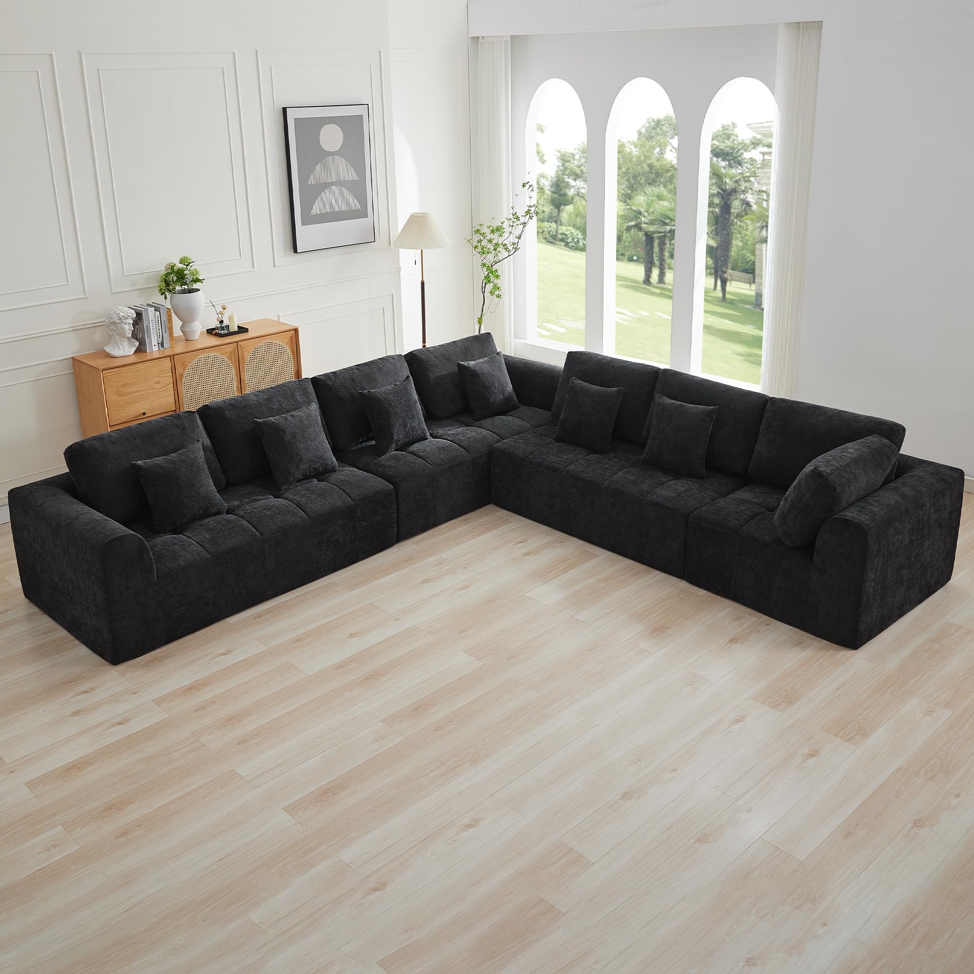 WUTUTUEE 140'' Cloud Boneless Sectional
