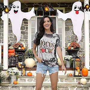 Hocus Pocus T-Shirt Funny Halloween Teacher Graphic Tee Shirt for Women Short Sleeve T Shirts