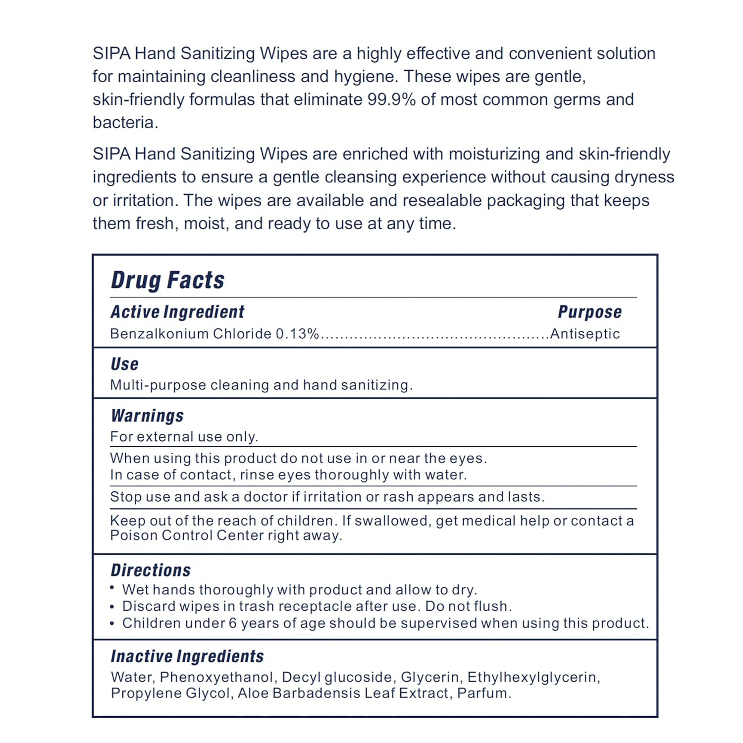 SIPA Hand Sanitizing Wipes 100 WIPES/CANISTER, Soft Textured Wipes, Fresh Scented, (24 CANISTERS) - Image 4