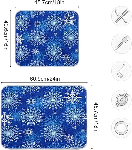 Vista 333 de Tapete de secado de platos de mariposas botánicas para encimera de cocina, almohadilla de secado de microfibra absorbente, grande, 18 x 24 pulgadas