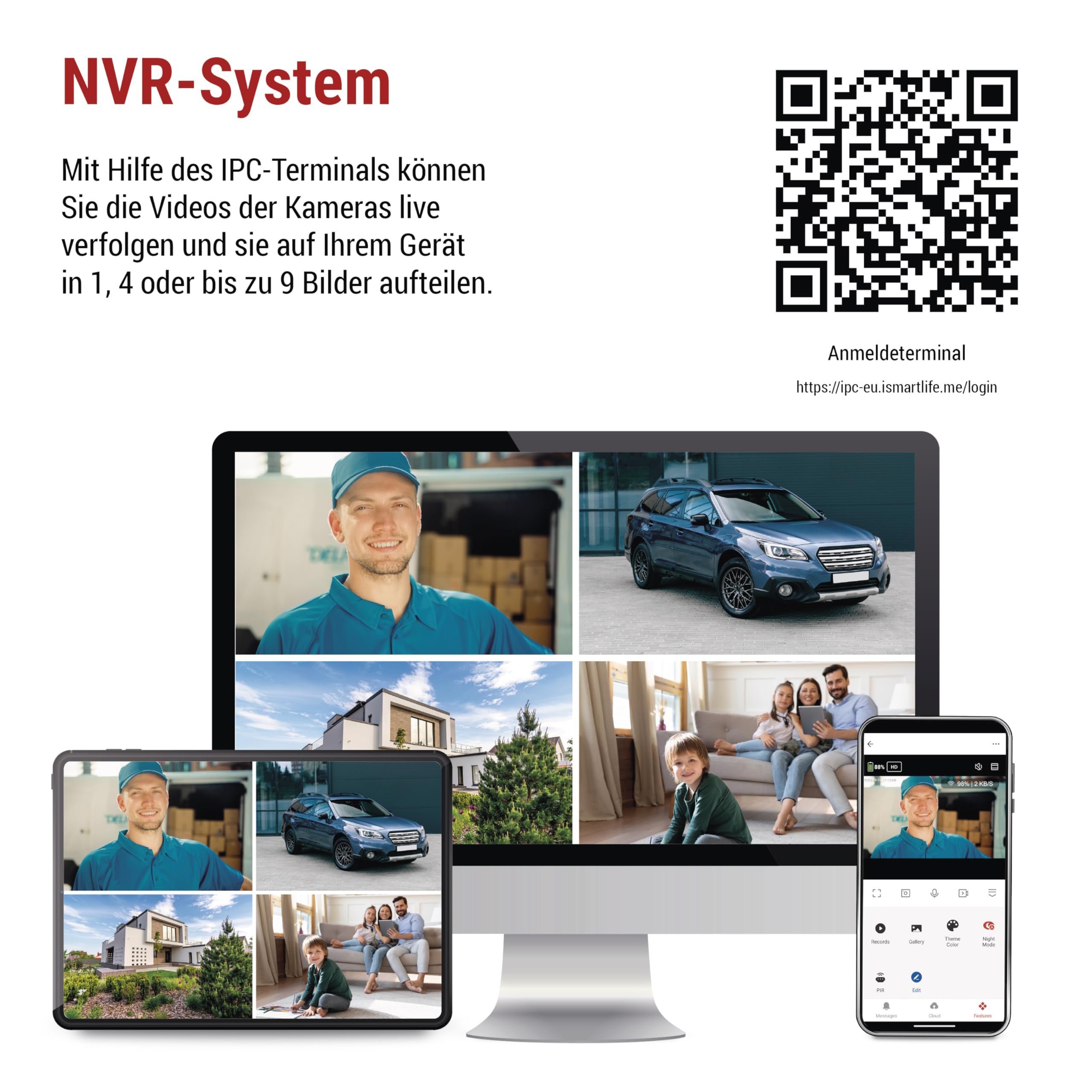 EMOS GoSmart Wewnętrzna kamera monitorująca 4MP z podwójnym WiFi i aplikacją, inteligentna kamera IP do wnętrz, wykrywanie i śledzenie ruchu, widoczność w nocy i ustawienie obszaru, 2-drożne audio