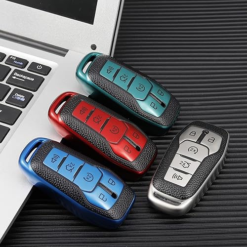Miniatura 7 de Funda para llavero – Funda inteligente de TPU suave para llave de coche – Compatible con Ford F150, Explorer, Fusion, Mustang, Edge, Lincoln MKZ,